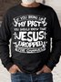 Mens Jesus Casual Letters Sweatshirt