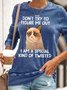 Womens Don't Try To Figure Me Out Shirt Funny Grumpy Cat Casual Sweatshirts