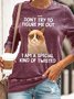 Womens Don't Try To Figure Me Out Shirt Funny Grumpy Cat Casual Sweatshirts