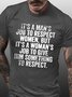 Men'S Funny Text It'S A Man'S Job Casual Cotton T-Shirt