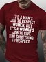 Men'S Funny Text It'S A Man'S Job Casual Cotton T-Shirt