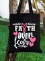 Faith Heart Leave Shopping Totes