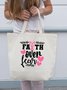 Faith Printed Letter Shopping Totes