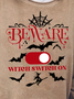 Lilicloth X Kat8lyst Be Ware Witch Switch On Women's Halloween Sweatshirts