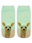 Casual 3D Printing Gradient Color Dog Pattern Socks Everyday Home
