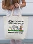 God Is Great Dog Is Good Shopping Totes