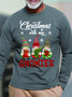 Men Christmas With My Gnomies Loose Casual Crew Neck Tops