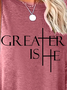 Greater Is He Cross Women's Long Sleeve T-Shirt