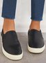 Solid Color Breathable Upper Casual Flats