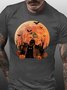 Men's Halloween Crew Neck Casual Animal T-Shirt