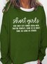 Woem Women's Short Girl God Only Lets Things Grow Until They're Perfect Casual Crew Neck Text Letters Sweatshirt