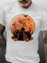 Men's Halloween Crew Neck Casual Animal T-shirt