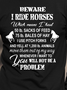 Men I Ride Horse Not Be A Problem Letters Cotton Tops