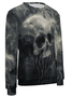 Men's Skull Printing Halloween Casual Crew Neck Sweatshirt