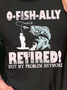 Men Fishing Retired Not My Problem Letters Cotton T-Shirt