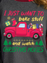 Lilicloth X Jessanjony I Just Want To Bake Stuff And Watch Christmas Moive Women's Christmas Long Sleeve T-Shirt