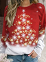 Womens Christmas Tree Light Casual Sweatshirt
