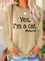 Lilicloth X Yuna Yes I'm A Cat Meow 24:7 Women's Long Sleeve T-Shirt