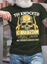 Men Knocker Caution Tools Oppensive Language Likely Crew Neck Casual T-Shirt