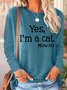 Lilicloth X Yuna Yes I'm A Cat Meow 24:7 Women's Long Sleeve T-Shirt