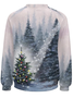 Women Gradient Christmas Tree Print Casual Raglan Sleeve Sweatshirts