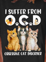 I Suffer From Ocd Obsessive Cat Disorder Women's Cats T-Shirt