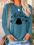 Lilicloth X Yuna Let It Snow With Cat And Snowflake Women's Christmas Long Sleeve T-Shirt