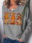 Women Christmas gnomes Fall Letters Sweatshirts