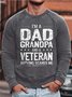 Men I’m A Dad Grandpa And A Veteran Northing Scares Me Simple Sweatshirt