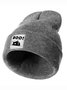 Boo Cute Black Cat Animal Graphic Beanie Hat