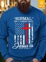Men Normal Isn't Coming Back Jesus Cotton-Blend Text Letters Casual Sweatshirt
