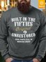 Men's Printed Sweatshirt With Fifties Fleece