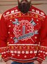 Men Christmas Gift Snow Fix Tool Ironworker Geometric Crew Neck Sweatshirt