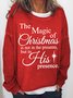 Women The Magic Of Christmas Is Not In The Presents But In His Presence Jesus Sweatshirts