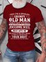 Men Grumpy Old Man Awesome Wife Mess With Me Casual T-Shirt