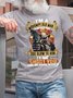 Men A Grumpy Old Man Too Slow To Run Just Shoot You Text Letters Cotton T-Shirt