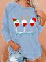 Women Funny Wine Simple Christmas Crew Neck Sweatshirts