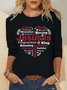 Women Jesus Word Bible Quotes Cotton-Blend Simple Long sleeve Top