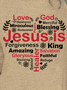 Women Jesus Word Bible Quotes Cotton-Blend Simple Long sleeve Top