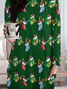 Lilicloth x Iqs Christmas Sock Pattern Women's Casual T-shirt Dresses