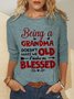Women Being A Grandma Doesn’t Make Me Old Perfect Gift For Grandma Plaid Long sleeve Tops