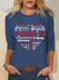 Women Jesus Word Bible Quotes Cotton-Blend Simple Long sleeve Top