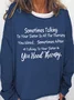 Womens Sometimes Talking To Your Sister Is All The Therapy You Need Casual Sweatshirt