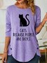 Cats Because People Are Dicks Women's Long Sleeve T-Shirt