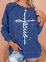 Womens Christmas Begins With Christ Crew Neck Sweatshirt