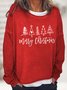 Women's Christmas Tree Crew Neck Loose Sweatshirts