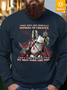Men Some Men Are Morally Opposed To Violence They Are Protected By Men Who Are Not Fleece Text Letters Casual Sweatshirt