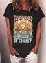 Women's Transformed By Christ Loose Butterfly Casual T-Shirt