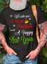 Men We Wish You A Merry Christmas And A Happy New Year Casual T-Shirt