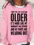 Womens Funny Letter Casual Sweatshirts